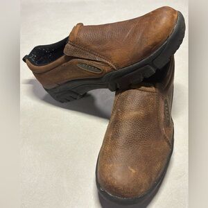 Roper Men's Brown Leather Slip-Ons